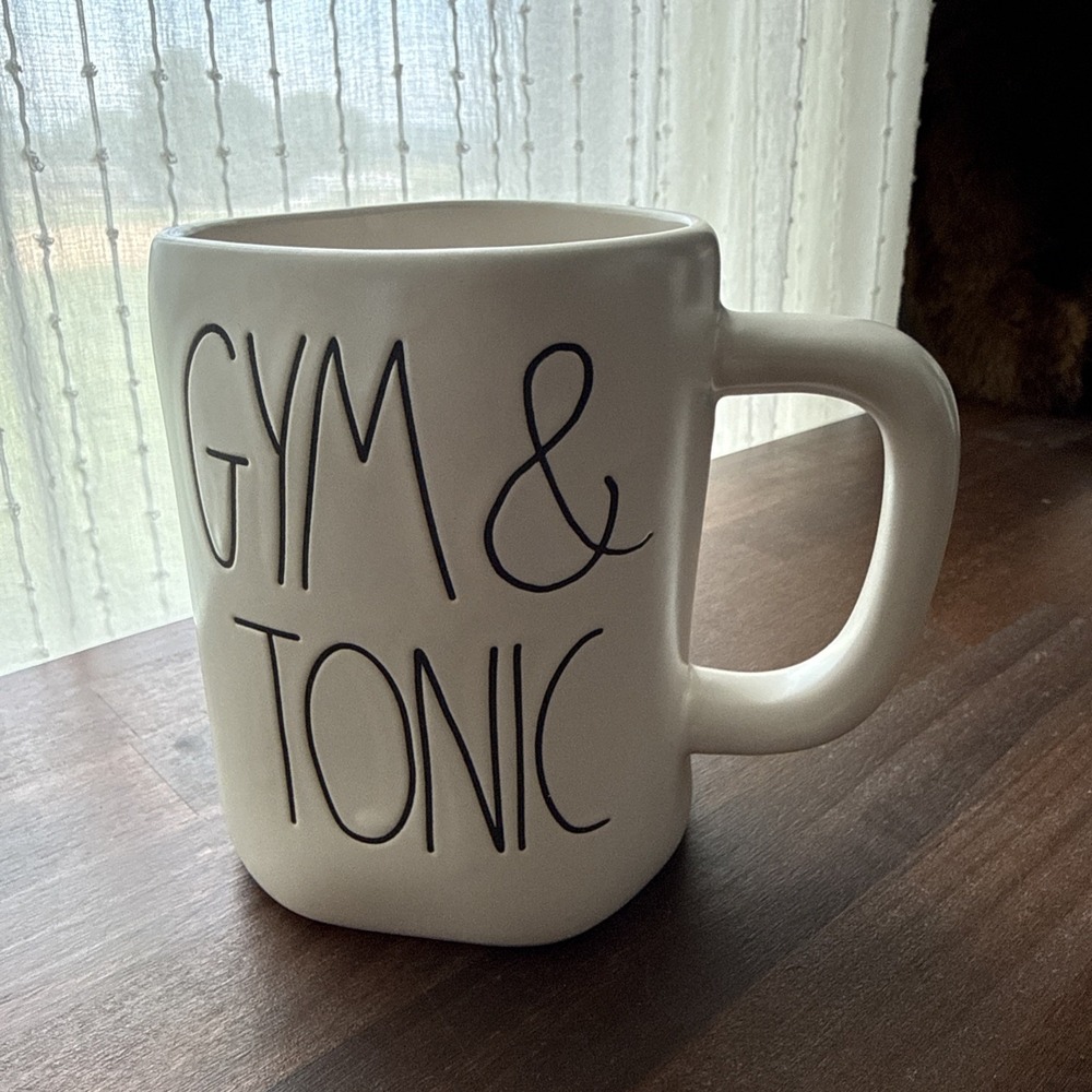 New RAE DUNN Artisan Collection LL "GYM & TONIC" Mug By Magenta